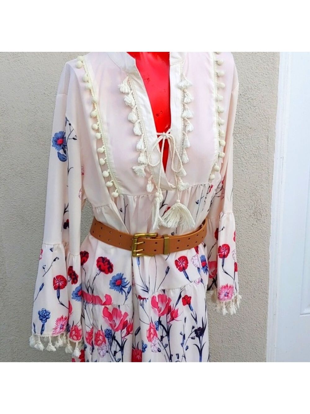 Women's Soft and Flowing Floral High Waist Lounge Dress, XXL - Picture 11 of 16